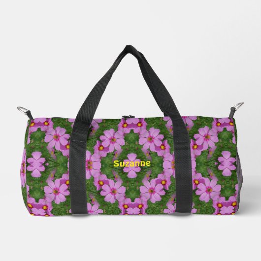 Roze Kosmos Daisy Flowers Abstract gepersonaliseer Plunjezak (Voorkant)