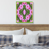 Roze Kosmos Daisy Flowers Abstracte Natuur Canvas Afdruk (Insitu (Slaapkamer))