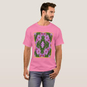 Roze Kosmos Daisy Flowers Abstracte Natuur T-shirt (Voorkant volledig)