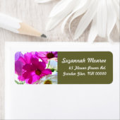 Roze Kosmos Floral Adresetiketten Etiket (Insitu)