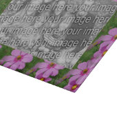 Roze kosmos Flowers Border Uw Foto Snijplank (Hoek)