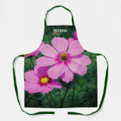 Roze kosmos Flowers, gepersonaliseerd Schort (Voorkant)