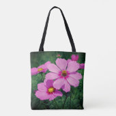 Roze kosmos Flowers Tote Bag (Achterkant)
