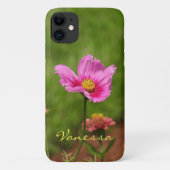 Roze kosmos ventilator *Personaliseren* Case-Mate iPhone Case (Achterkant)