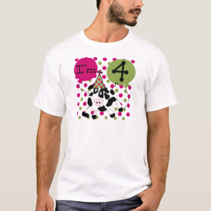 Roze Kow 4e verjaardag overhemden en cadeaus T-shirt