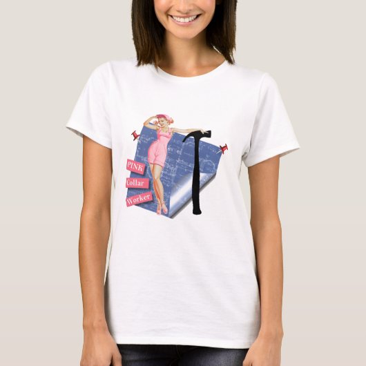 Roze kraakwerker t-shirt (Voorkant)