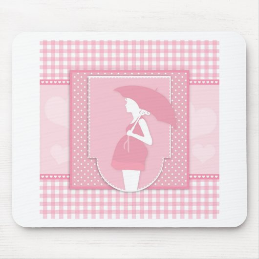 roze kraammoeder muismat (Voorkant)