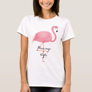 Roze kraamshirt met flamingo stijl t-shirt