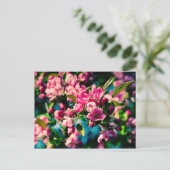 Roze krab Apple Flowers Briefkaart (Staand voorkant)