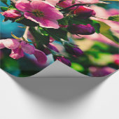 Roze krab Apple Flowers Cadeaupapier (Hoek)