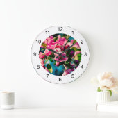 Roze krab Apple Flowers Grote Klok (Huis)