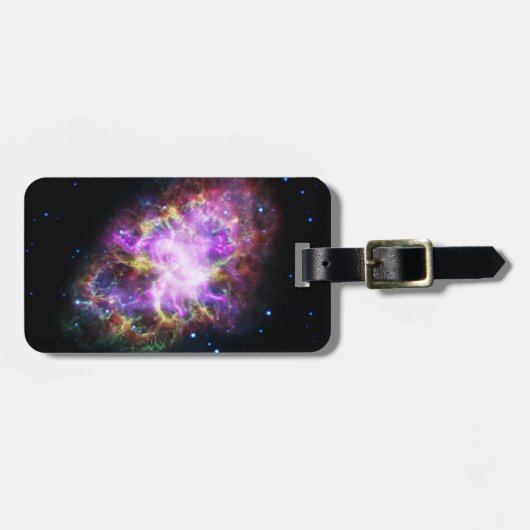 Roze krab Nebula Bagagelabel (Voorkant horizontaal)