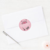 Roze krab Zee Dierenmeisje Birthday Favor Sticker (Envelop)