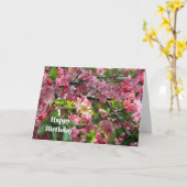 Roze Krabappel Bloemen Foto Verjaardag Kaart (Gele Bloem)
