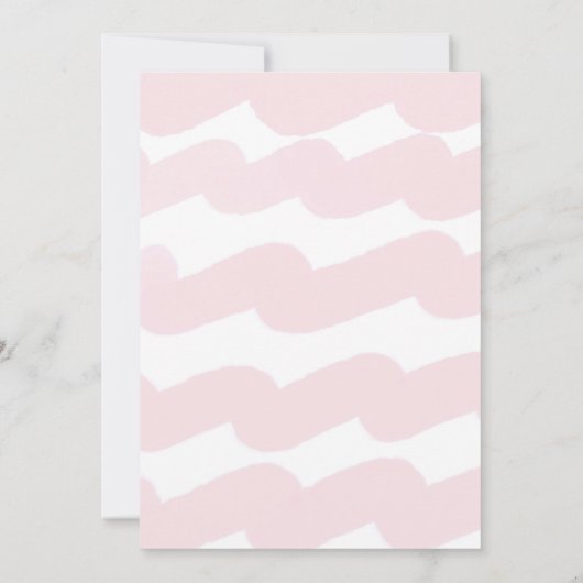 Roze krabben Zeeen Meisje 1e verjaardag uitnodigin Kaart (Achterkant)