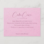 Roze Kraft Elegante Script Taart Verzorgingsinstru Bedankkaart (Voorkant)
