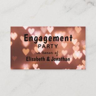 Roze kraft Engagement Party Ticket Invite Informatiekaartje