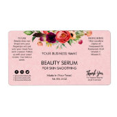 Roze Kraft getextureerde Face Serum Labels (Voorkant)