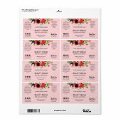 Roze Kraft getextureerde Face Serum Labels (Full Sheet)