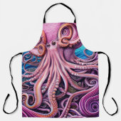Roze Kraken Octopus Tentacles Schort (Voorkant)