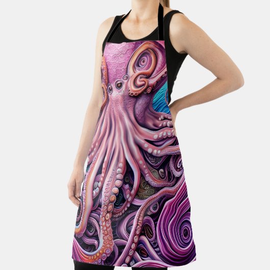 Roze Kraken Octopus Tentacles Schort (Insitu)