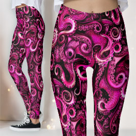 Roze Kraken Tentakel | Pastel Goth Zeeheks Leggings