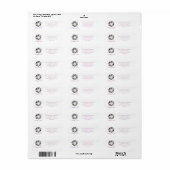 Roze krans Gelukkig Pasen adres Etiket (Full Sheet)