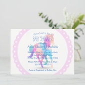 Roze krans geometrisch hardlooppaard Baby shower Kaart (Staand voorkant)