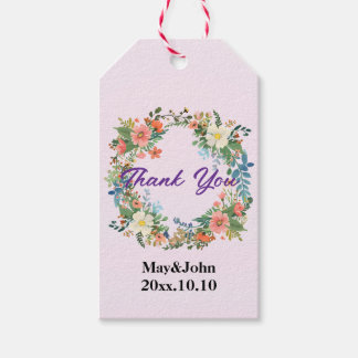Roze krans voor Gift Labels & Gift Enclosures Cadeaulabel
