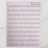 Roze Kreukbare stof Blank Blad Muziek 10 Stave (Voorkant)