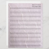 Roze Kreukbare stof Blank Blad Muziek 10 Stave (Voorkant / Achterkant)