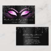 Roze kreupel Eyelash Black Drift Professional Visitekaartje (Voorkant / Achterkant)