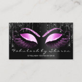 Roze kreupel Eyelash Black Drift Professional Visitekaartje (Voorkant)