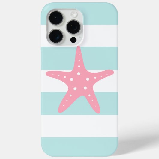 Roze kreupelvis op mintstripes Case-Mate iPhone case (Achterkant)