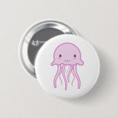 Roze kreupelvis ronde button 5,7 cm (Voorkant /achterkant)