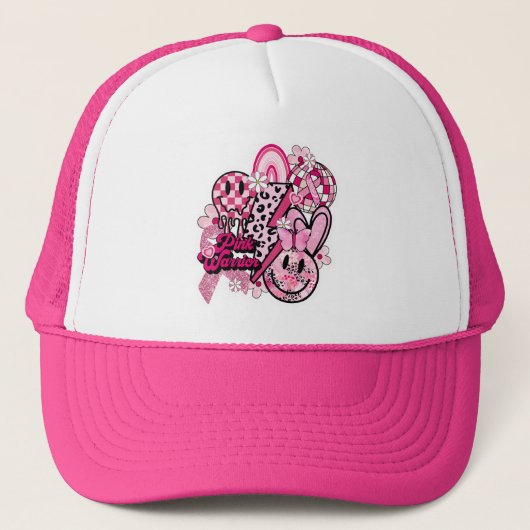 Roze Krijger Trucker Pet (Voorkant)