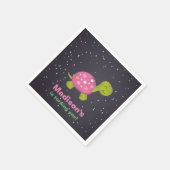 Roze Krijtbord Schildpad Party Servet (Hoek)