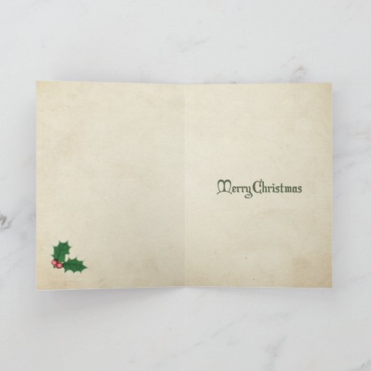 Roze Kringle Kerst Kaart (Binnen)