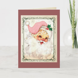 Roze Kringle Kerst Kaart