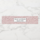 Roze Kristal Ijs Glitter Textuur Waterfles Etiket (Enkel label)