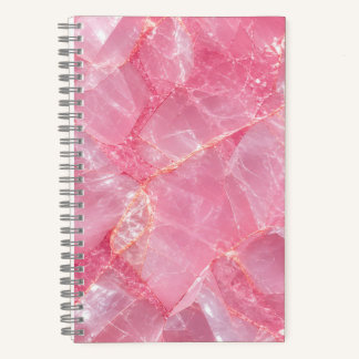 Roze Kristal Kwarts Patroon Notitieboek