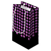 Roze Kristal Strands Monogram Gift Bag Klein Cadeauzakje (Achterkant Gekanteld)