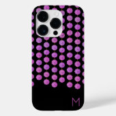 Roze Kristal Strands Monogram Telefoon Case (Achterkant)
