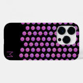 Roze Kristal Strands Monogram Telefoon Case (Achterkant (horizontaal))