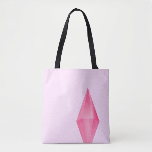 Roze kristal tote bag (Voorkant)