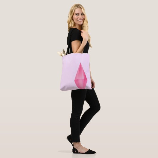 Roze kristal tote bag (Op model)