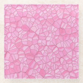 Roze kristalglas Onderzetter (Voorkant)