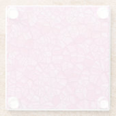 Roze kristalglas Onderzetter (Achterkant)