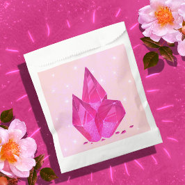 Roze Kristallen Favor Tassen voor Prinses Verjaard Bedankzakje