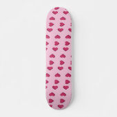 Roze kristallen harten patroon persoonlijk skateboard (Voorkant)